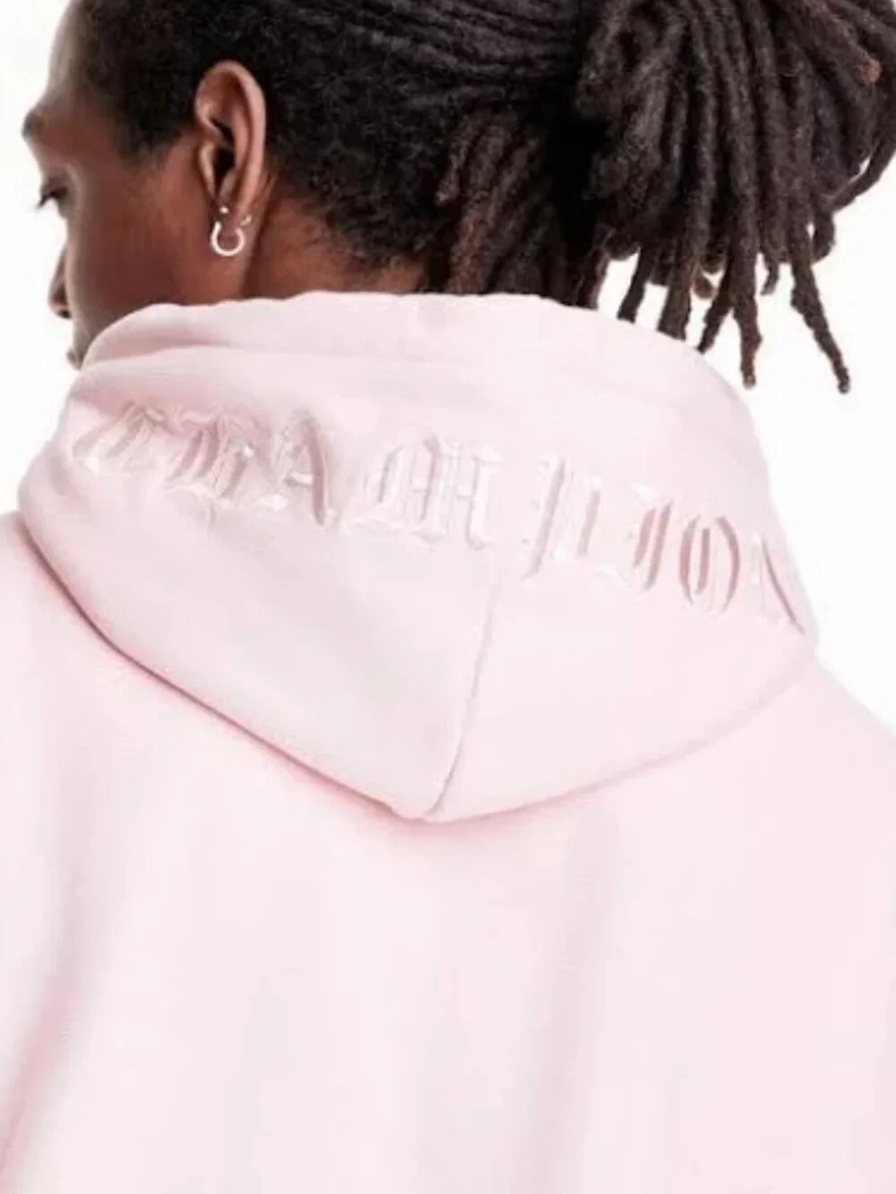 NWT Champion xUrban Outfitters RARE Reverse Weave Spell-out Logo Hoodie Lt. Pink - Picture 4 of 5